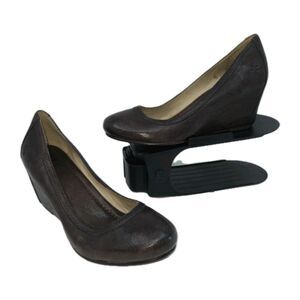 Frye Womens Carson Wedge Pumps Shoes Brown Leather Size 8.5M